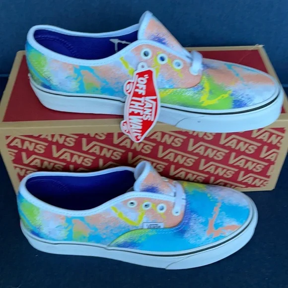 Vans Men’s Authentic Retro Mart Multi/True White Sneakers - Picture 3 of 16